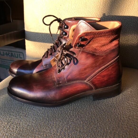 Magnanni Marcelo Men\'s Calfskin Boots, Made in Spain (#20161) Sz 41 Cognac Brown main image 8